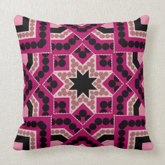  Hot Pink & Gold Celtic Inspired Big Cushions