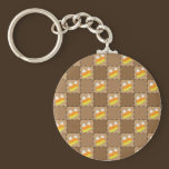 Patchwork Halloween Candy Corn Keychain keychains