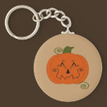 Patchwork Halloween Pumpkin Keychain keychains