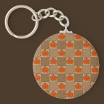 Patchwork Halloween Pumpkin Keychain keychains