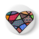 Patchwork heart button by marcya7 Patchwork heart button