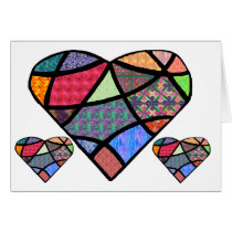 Patchwork heart card by marcya7 Patchwork heart card
