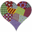 Patchwork Heart embroidered shirts