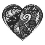 Patchwork Heart - Heart Shaped Sticker stickers
