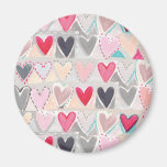 patchwork heart magnet