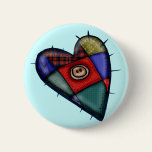 Patchwork Heart T-shirts and Gifts Pins
