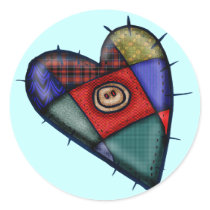 Patchwork Heart T-shirts and Gifts stickers