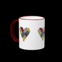 Patchwork Hearts mugs