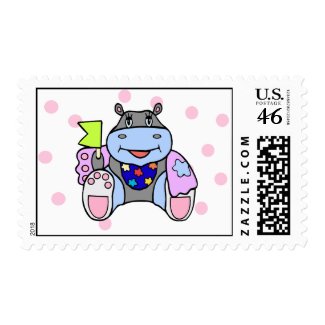 Patchwork Hippo stamp