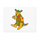 Patchwork Kangaroo Postcard
