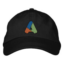 Patchwork Letter A Embroidered Hats
