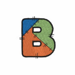 Patchwork Letter B Embroidered Jacket