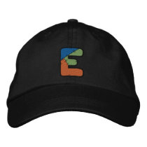 Patchwork Letter E embroidered hats