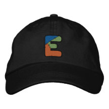 Patchwork Letter E Embroidered Hat