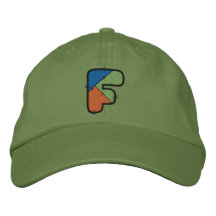Patchwork Letter F Embroidered Baseball Cap