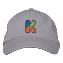Patchwork Letter K Embroidered Hats
