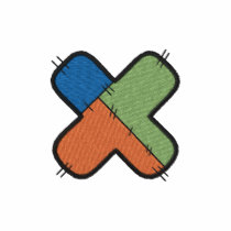 Patchwork Letter X embroidered shirts by ZazzleEmbroidery Patchwork Letter X embroidered shirts