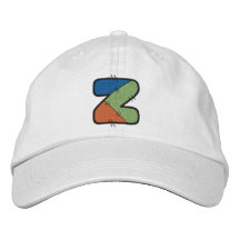 Patchwork Letter Z Embroidered Hats