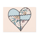 Patchwork LoveHeart postcards
