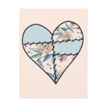 Patchwork LoveHeart postcards