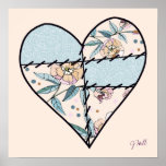 Patchwork LoveHeart posters