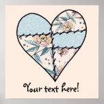 Patchwork LoveHeart posters