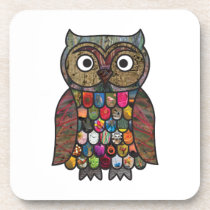 Patchwork Owl Beverage Coaster