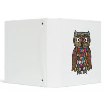 Patchwork Owl Vinyl Binder