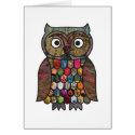Patchwork Owl card
