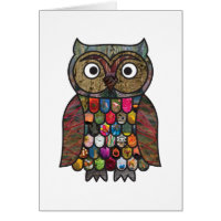 Patchwork Owl Card