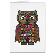 Patchwork Owl card