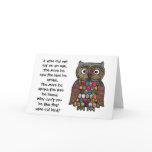 Patchwork Owl Card with Quote / Poem
