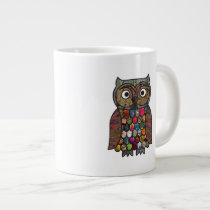 Patchwork Owl Extra Large Mug