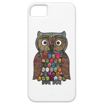 Patchwork Owl iPhone 5 Cover