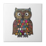 Patchwork Owl Tile by PhotographyByPixie Patchwork Owl Tile