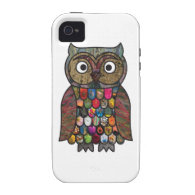 Patchwork Owl Vibe iPhone 4 Cases