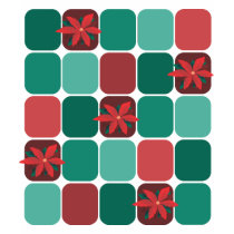 Patchwork Poinsettias T-Shirt by HolidayBug Patchwork Poinsettias T-Shirt