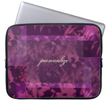 Patchwork Purple Personalized Laptop Sleeve Electr