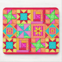 Patchwork Quilt Blocks Mousepad mousepads