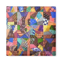 Patchwork Quilt Kitchen Magnets