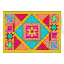 Patchwork Quilt Note Card / Greeting Card cards