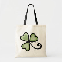 Patchwork Shamrock Hearts Canvas Bags