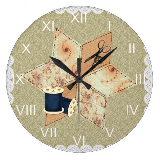 Patchwork Star Wall Clock