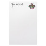 Patchwork Stitched Maple Leaf 01 Customized Stationery