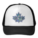 Patchwork Stitched Maple Leaf  8 Mesh Hats