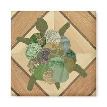 Patchwork Turtle magnets by missprinteditions Patchwork Turtle magnets