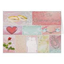 Patchwork Wedding Wishes Card