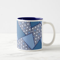 Patchwork With Stitching - 08 mugs by ArtbyJean Patchwork With Stitching - 08 mugs
