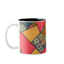 Patchwork With Stitching - 16 mugs by ArtbyJean Patchwork With Stitching - 16 mugs