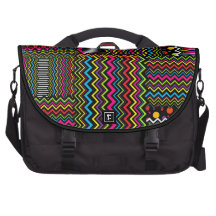 Patchwork ZigZag Stripe Dot Computer Bag